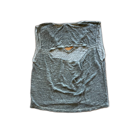 ALICE + OLIVIA AIR Heathered Green Open Back Sleeveless Tank  Women's Size Small - Picture 7 of 9